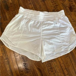 Lululemon Hotty Hot High-Rise Lined 4” Short - White